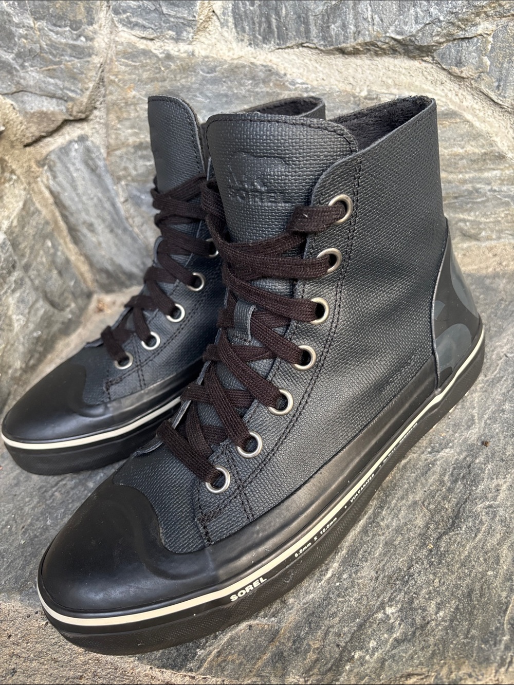 SOREL Men's Black Waterproof High-Top Boot Sneakers Size 8.5
